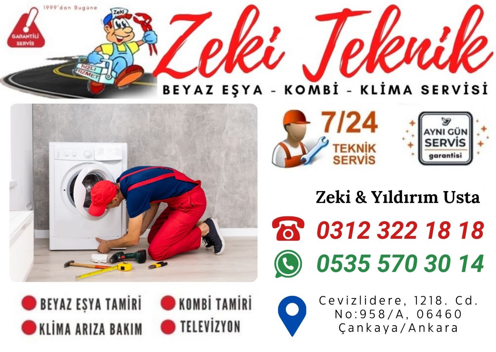 Cevizlidere Çamaşır Makinesi Tamircisi